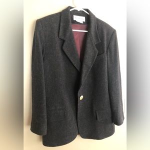 Vintage JACOBSON'S Charcoal Wool Blazer  Size 6